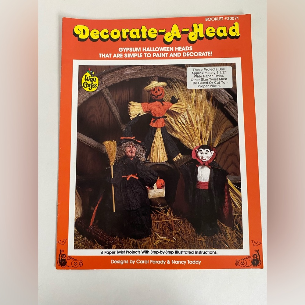 Vintage 1990’s Wee Crafts Halloween Decorations Instruction Booklet